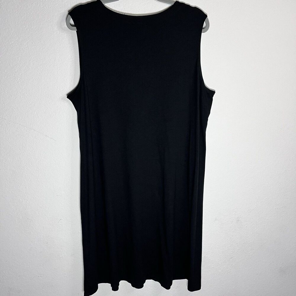NEW J Jill Dress Black Sleeveless V Neck Wearever Tank Shift Womens Size XL NWOT - Picture 3 of 6